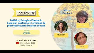 Didática Estágio e Educação Especial políticas de formação de professores para inclusão escolar [upl. by Frum909]