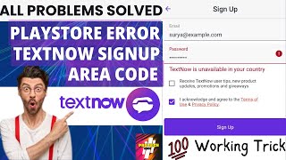 TextNow Sign Up Problem Fix Working Trick  TextNow All Problem Solution [upl. by Kristoforo853]