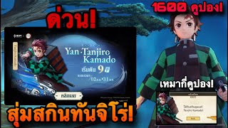 ROV  ด่วน สุ่มสกิน ทันจิโร่ Tanjiro Yan แบบดวงดี 1600 คูปอง มารอบนี้เหมากี่คูปองกันนะ [upl. by Honna]