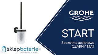 START Szczotka do WC wisząca CZARNY MAT GROHE 411852430  SklepBateriepl [upl. by Anglo]