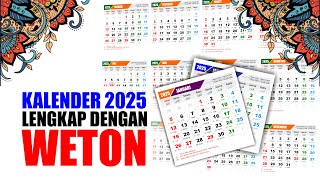 Kalender 2025 Lengkap dengan Weton [upl. by Bria]