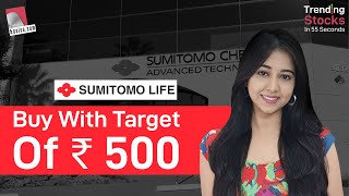 Sumitomo Chemical India Buy with target of Rs 500  Sumitomo Share Price Target  Stock News [upl. by Haye]