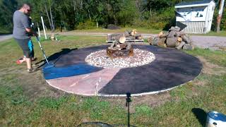 Firepit Concrete Staining and Repair Part 1 [upl. by Vrablik]