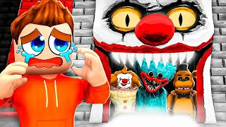 Steige NIEMALS in den HORROR AUFZUG in Roblox 🤡👹 [upl. by Dustman]