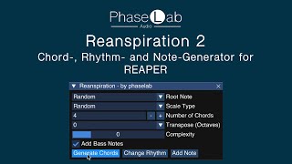 Reanspiration 2  Chord Rhythm and NoteGenerator for REAPER [upl. by Armil]