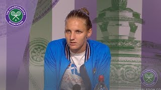 Karolina Pliskova Wimbledon 2019 Third Round Press Conference [upl. by Sidoeht]