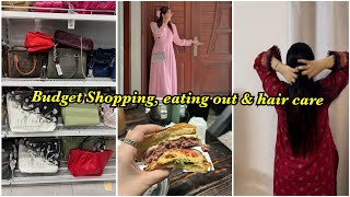 VLOG  Random Shopping Best Burger Spot amp Hair care Routine 💟 [upl. by Nahtanha]