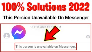 how to fix this person is unavailable on messenger 2022  this person is unavailable on messenger [upl. by Pacheco355]