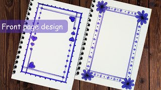 How to Draw 20 Simple Border Designs  Easy Border Designs For Project Work Assignment paper design [upl. by Stillmann21]