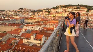 Lisbon Walk to Santa Justa Lift Secret Way Up with Stunning City Views  Portugal [upl. by Tekcirc38]