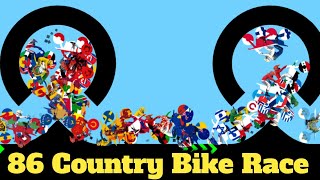 86 Country Motorbike amp 85 Elimination Dirt Bike Race Tournament in Algodoo  Motocross Bike Racing [upl. by Yanetruoc955]