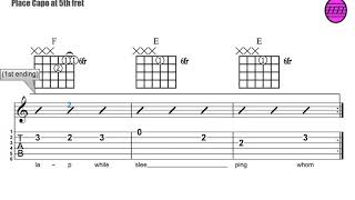 114 Strumming the Chords to Greensleeves [upl. by Anilac]