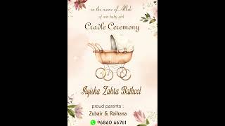 AYISHA ZAHRA BATHOOL  CRADLE CEREMONY SONGS  ZEESHAN MUSIC HUB  9008606587 [upl. by Turley]