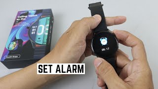 How to Set Alarm Clock on Kieslect KR Pro Smart Watch [upl. by Yolane354]