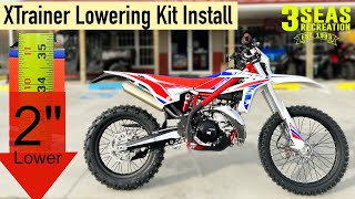 HOW TO INSTALL Beta XTrainer 2quot Lowering Kit How Much Lower Is It  AB41104 3 Seas Recreation [upl. by Ttesil339]