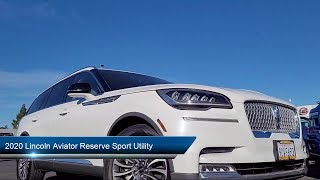 2020 Lincoln Aviator Reserve Sport Utility Sacramento Roseville Elk Grove Folsom Stockton [upl. by Haldane112]