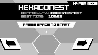 Super Hexagon All 6 Levels Completed with 100 Seconds amp Game Ending  Game 100 Completed [upl. by Cima21]