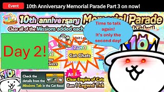 Battle Cats  10th anniversary mission pt 3 Cat ChatsCat Talk Day 2 [upl. by Coltun839]