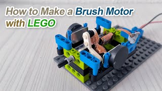 How to Make a Brush Motor with LEGO  Easy StepbyStep Guide [upl. by Stoller]