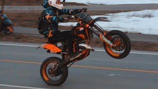 KTM EXC 125 TEST  VLOG  WHEELIE PRACTICE  HONDA SFX [upl. by Araccat922]