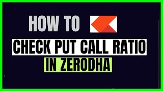 How to check Put Call Ratio in Zerodha  How to Check PCR in Zerodha [upl. by Netsud]