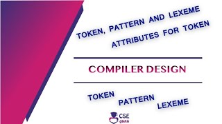 Tokens Pattern and Lexeme  Introduction to Lexical Analyzer  Lec 5  Compiler Design [upl. by Ayekal878]