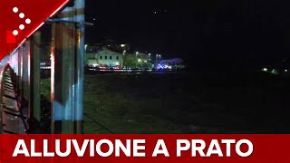 LIVE Alluvione a Prato il Bisenzio in piena diretta video [upl. by Ecinnej]