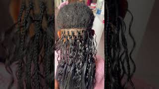 Braids on my girly short hair boho braids [upl. by Shoshanna]