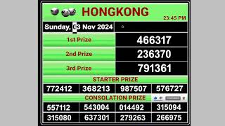 Hongkong Live draw result 03112024  Live Draw HK [upl. by Suravat]