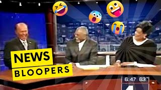 News ANCHORS cant stop LAUGHING at the model falling over and over again LOL [upl. by Bailie662]