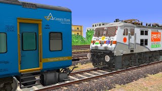 WAP7 ELECTRIC LOCOMOTIVE SHUNTING DOUBLE DECKER COACHES  Railfans  ts 2022 [upl. by Aihtniroc]