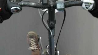 Ebike with Cyclone 500W motor kit and NuVinci variator in action  42kmh on flat [upl. by Wrightson]