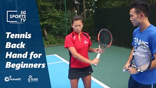 Tennis101 How to hit a tennis backhand Tennis for Beginners [upl. by Shantha]