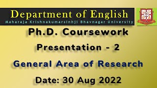 Research in English Studies  PhD Coursework  Evening Presentation 2  Aug 2022 [upl. by Magdau255]