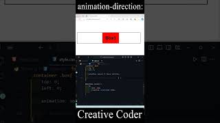 CSS animation direction css css3 [upl. by Ilarrold]