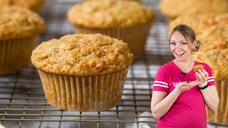 Moist and Lightly Sweet Carrot Muffins [upl. by Norga808]