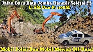 Jalan Baru Hampir Selesai  Mobil Polisi Dan Mobil Mewah Offroad Di Batu Jomba [upl. by Oneal]