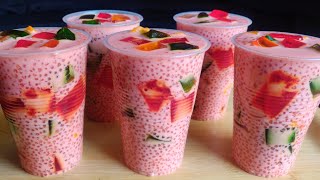 Sabudana Dessert  Sago Drinks  JELLY SAGO DRINK  HEALTHY SUMMER DRINK  TAPIOCA DRINK [upl. by Inavoig338]