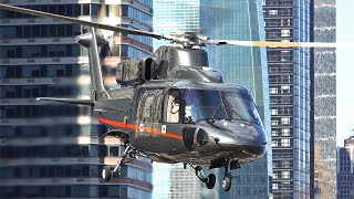 Sikorsky S76 B landing amp takeoff at East 34th street heliport New York  helicopter [upl. by Ancier]