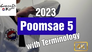 Taekwondo Poomsae 5 with Terminology 2023 [upl. by Assira261]