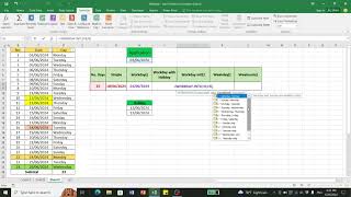 Microsoft Excel  workday worknum and trim  Tutorial [upl. by Curtis]