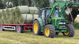 Zbiór bel i owijanie ☆Gr Biernat☆ John deere 6330 Manitou 732Mlt Rusok 82mtz [upl. by Shandra502]