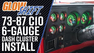 Installation  Black 7 Color Series 6 Gauge Dash Panel Package for LS Swapped 1977 Chevy C10 [upl. by Cherian348]