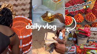 day in my life🌱  life of a Nigeria student  Restocking amp Cooking  living alone [upl. by Lam]