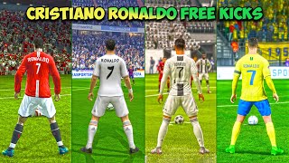 CRISTIANO RONALDO Free Kicks From FIFA 2004 to 2025 [upl. by Nonnad218]