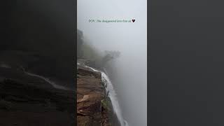 Bandaje Falls at its best💚⛰️ traveldiaries monsoonadventures themonkwanders [upl. by Katalin]