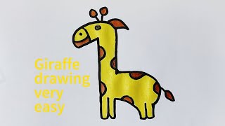 Giraffe drawing  How to draw a giraffe drawing very easy step by step  From number 1 [upl. by Hen]