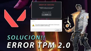 ERROR TPM 20 VAN 1067 WINDOWS 11 ✅✅ SOLUCION DEFINITIVA😁 [upl. by Eedebez197]