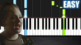 Adele  Rolling in the Deep  EASY Piano Tutorial by PlutaX  Synthesia [upl. by Ahsinut]