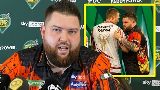 Michael Smith on RAZMA SLOW PLAY and 9dart attempt HE HAD A LOT TO SAY AT THE END [upl. by Koerner]